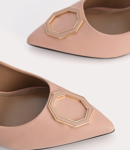 Leather Pointed Toe Pumps