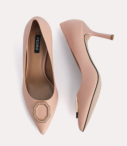 Leather Pointed Toe Pumps