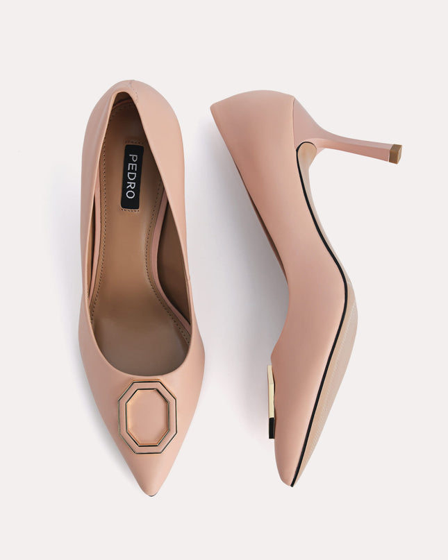 Leather Pointed Toe Pumps