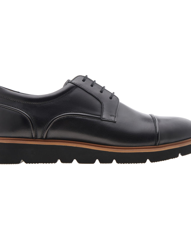 Leather Cap Toe Derby Shoes