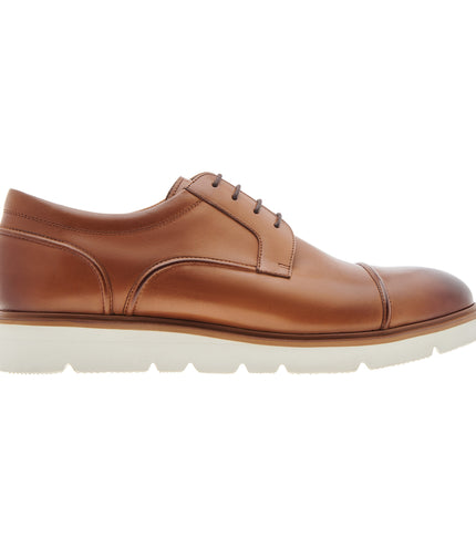 Leather Cap Toe Derby Shoes