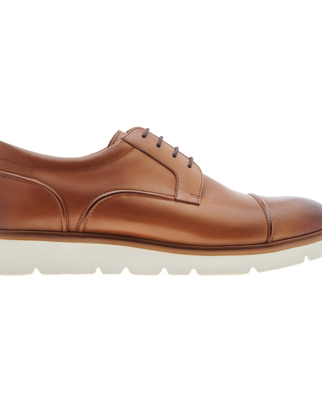 Leather Cap Toe Derby Shoes
