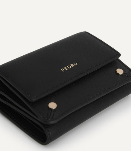 Textured Leather Trifold Wallet