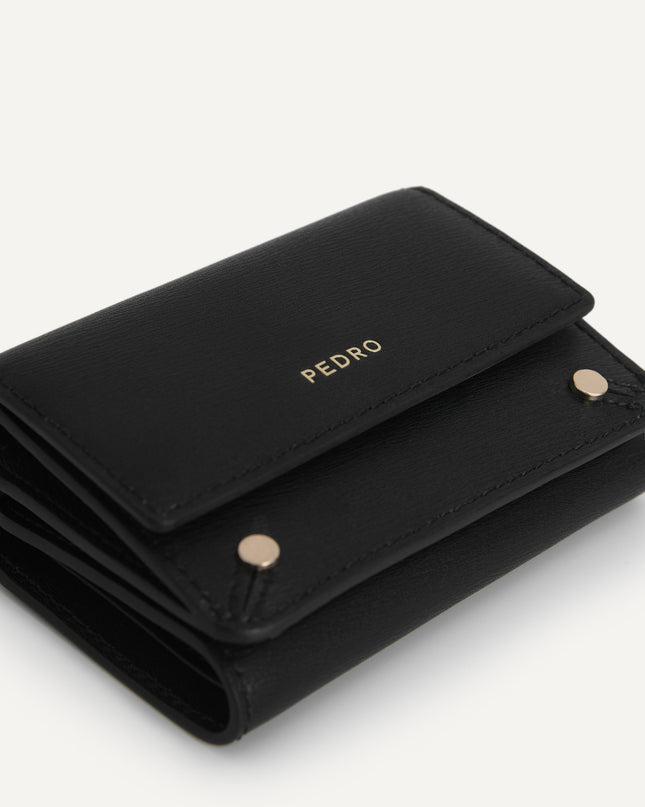 Textured Leather Trifold Wallet