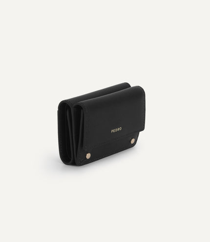 Textured Leather Trifold Wallet