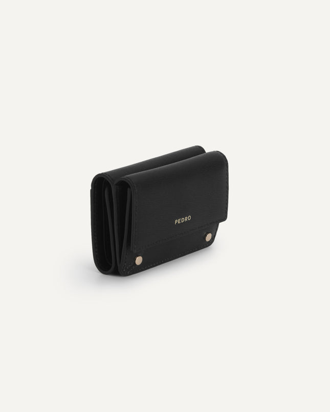 Textured Leather Trifold Wallet