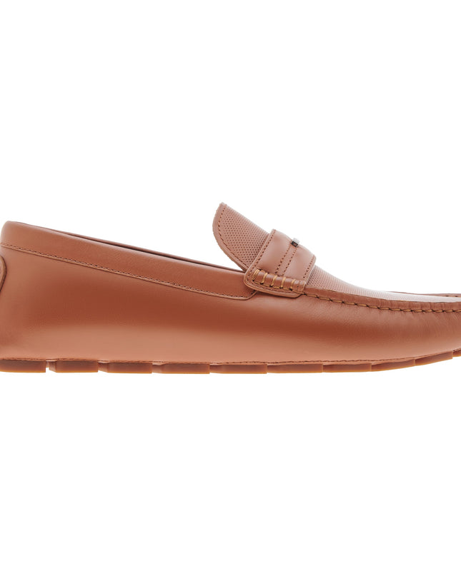 Embellished Leather Moccasins