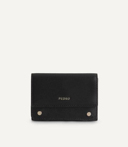 Textured Leather Trifold Wallet
