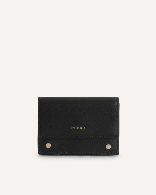 Textured Leather Trifold Wallet