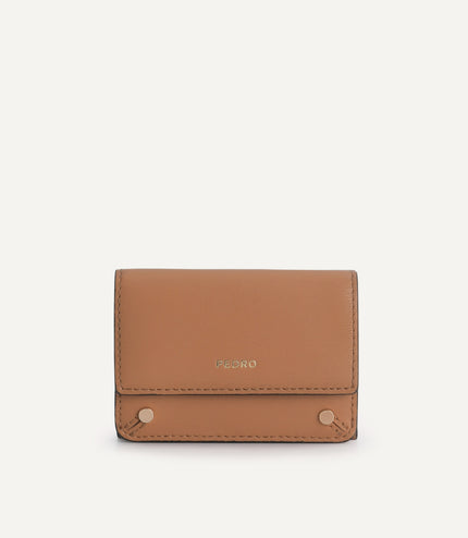 Textured Leather Trifold Wallet