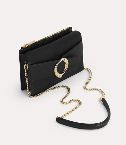 Textured Leather Shoulder Bag