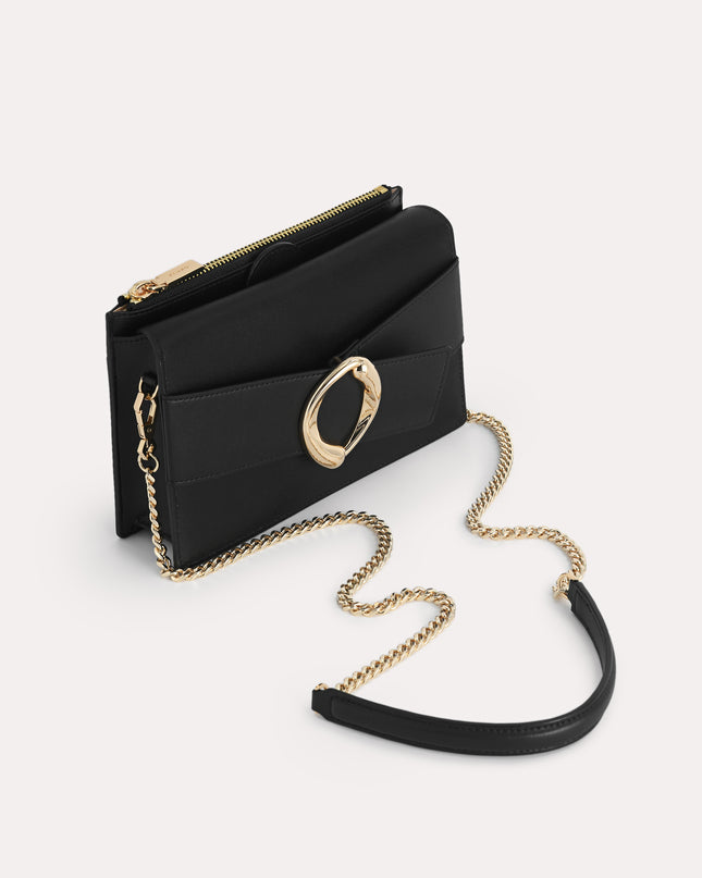 Textured Leather Shoulder Bag