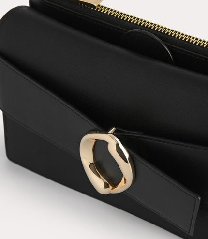 Textured Leather Shoulder Bag