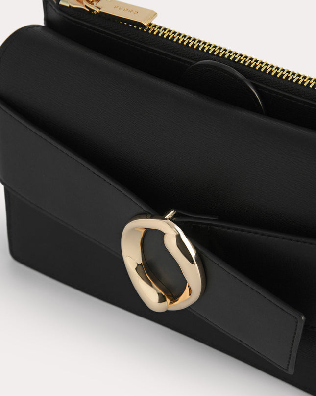 Textured Leather Shoulder Bag