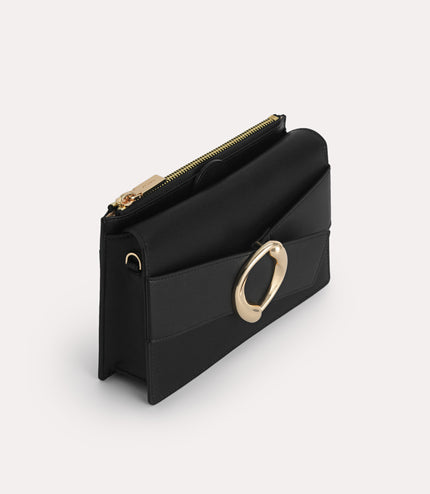 Textured Leather Shoulder Bag