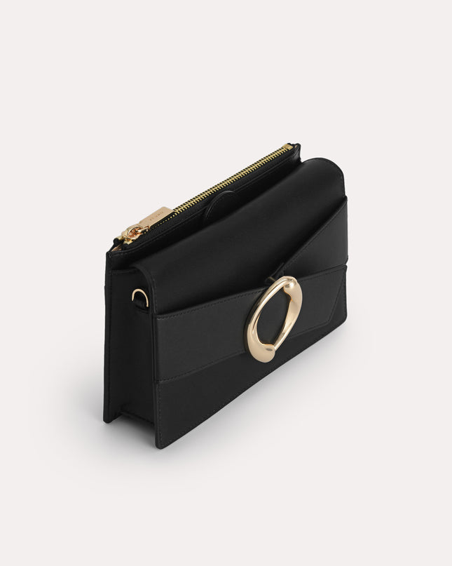 Textured Leather Shoulder Bag