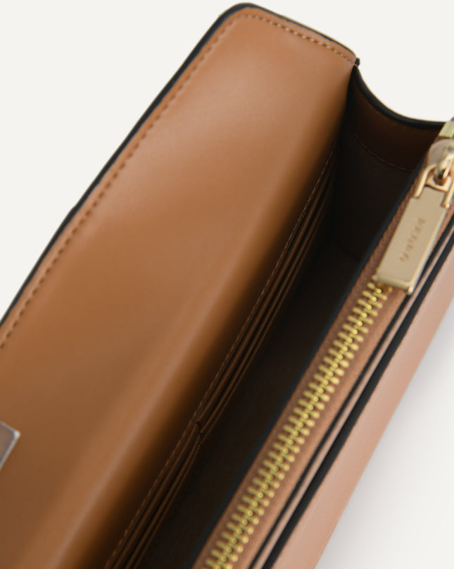 Textured Leather Shoulder Bag