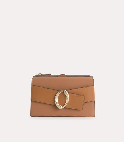 Textured Leather Shoulder Bag