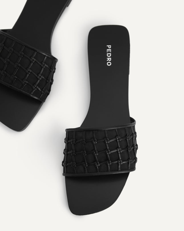 Woven Mesh Slide Sandals