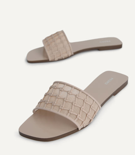 Woven Mesh Slide Sandals