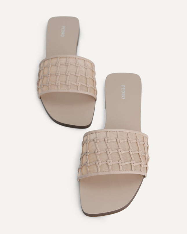 Woven Mesh Slide Sandals