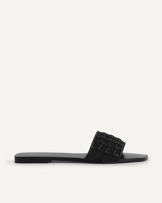 Woven Mesh Slide Sandals
