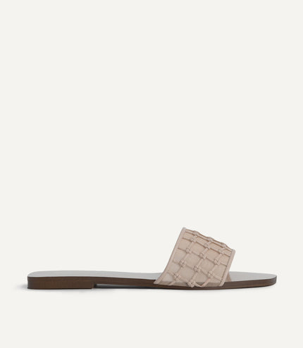 Woven Mesh Slide Sandals