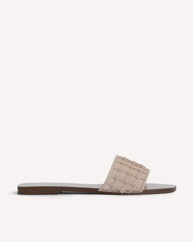 Woven Mesh Slide Sandals