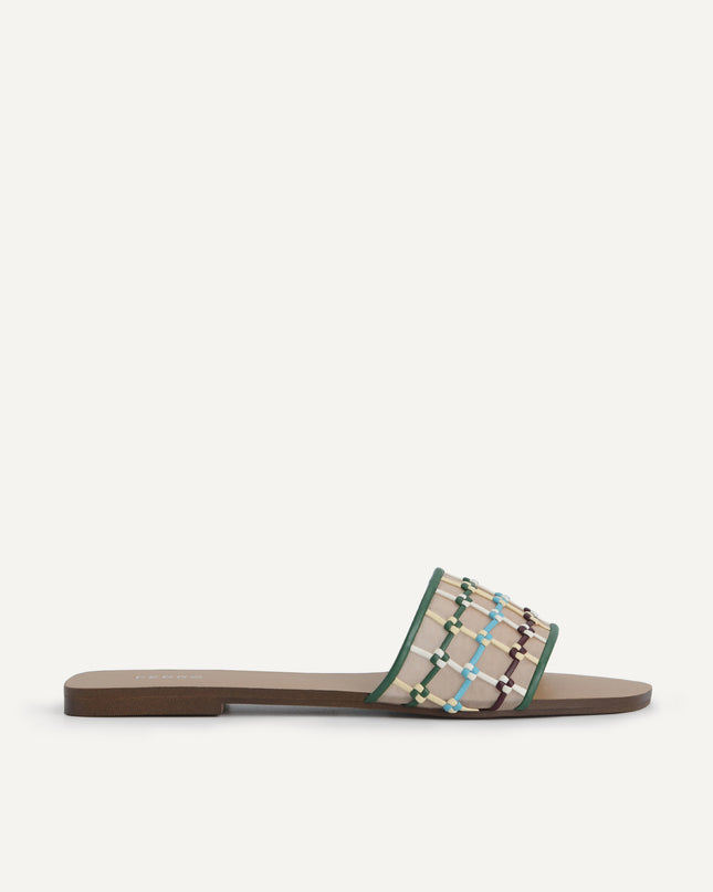Woven Mesh Slide Sandals