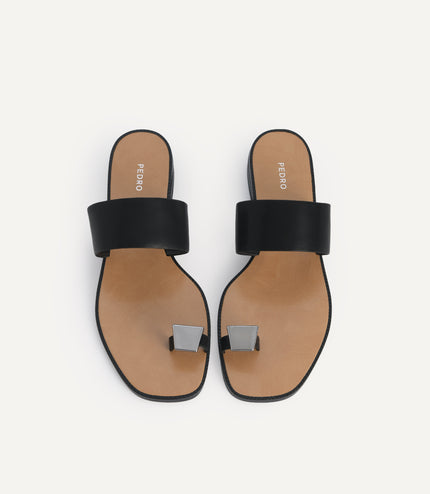 Gold Ornament Toe Loop Sandals