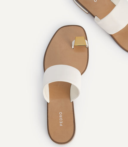 Gold Ornament Toe Loop Sandals