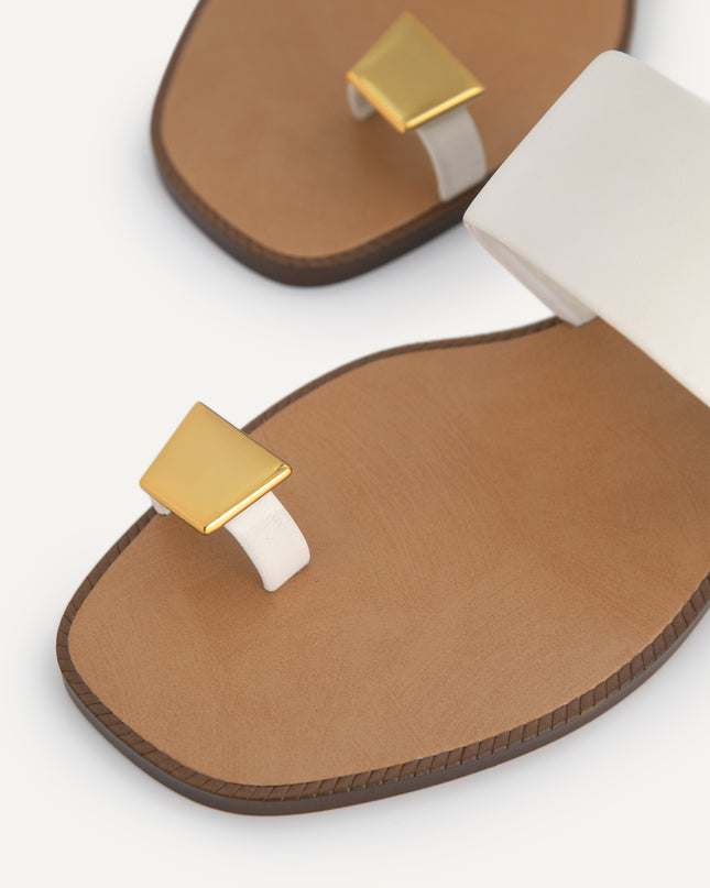 Gold Ornament Toe Loop Sandals