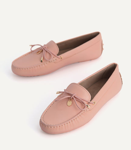 Leather Bow Moccasins