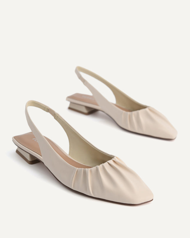 Ruched Slingback Flats