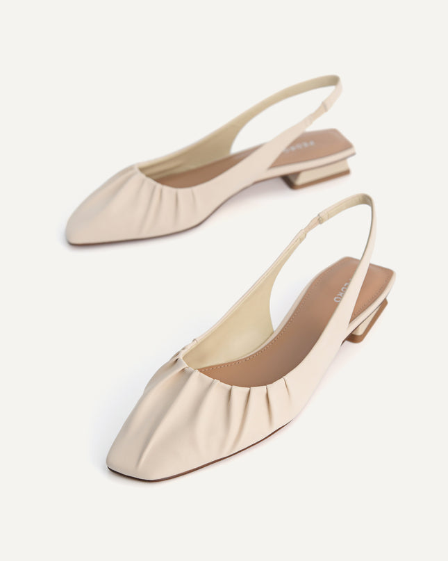 Ruched Slingback Flats
