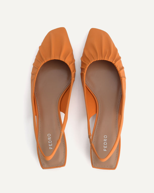 Ruched Slingback Flats