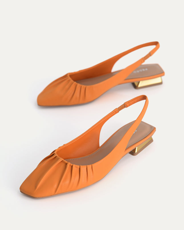 Ruched Slingback Flats