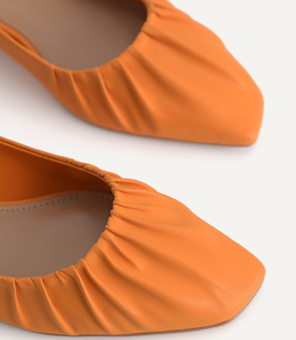 Ruched Slingback Flats