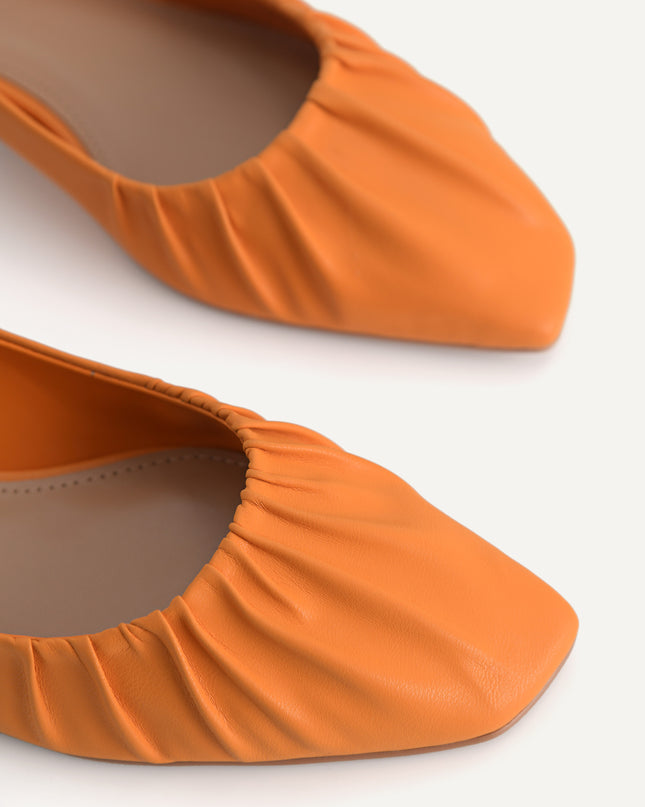 Ruched Slingback Flats