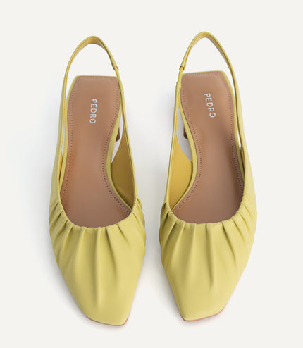 Ruched Slingback Flats