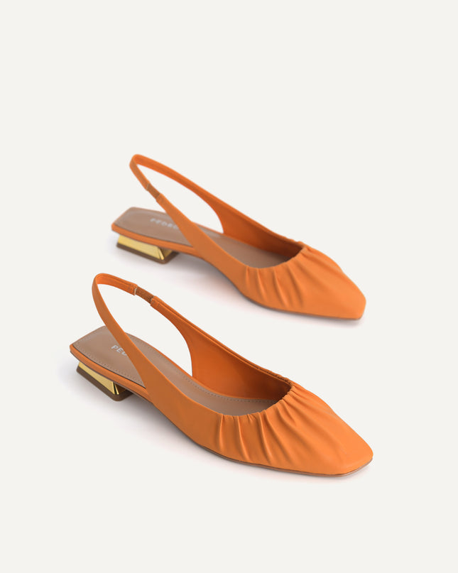 Ruched Slingback Flats