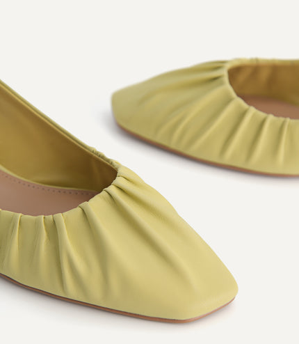 Ruched Slingback Flats