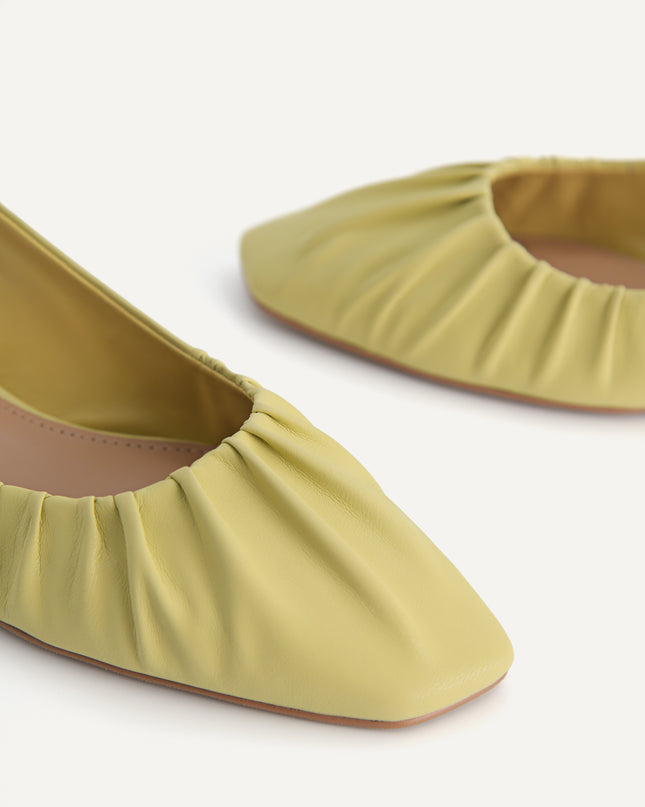 Ruched Slingback Flats
