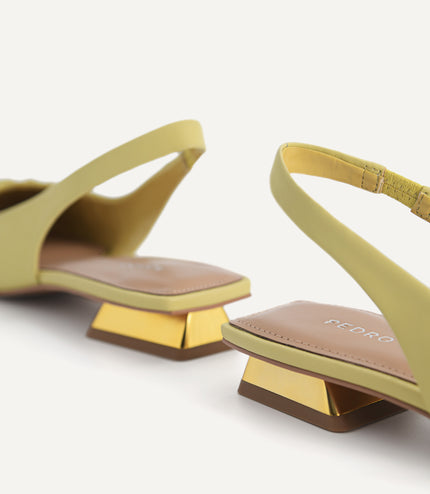 Ruched Slingback Flats