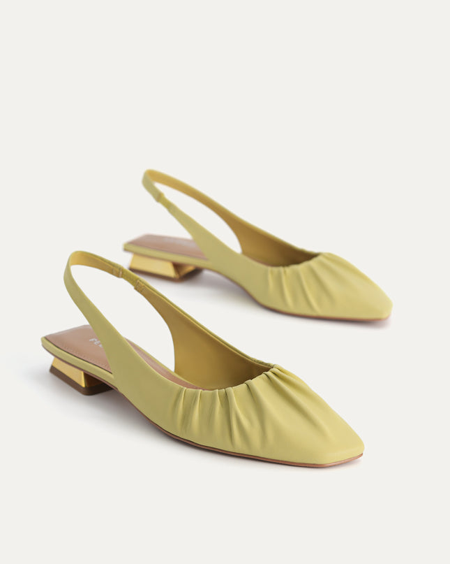 Ruched Slingback Flats