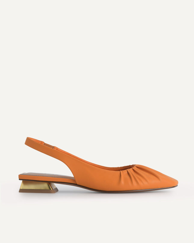 Ruched Slingback Flats
