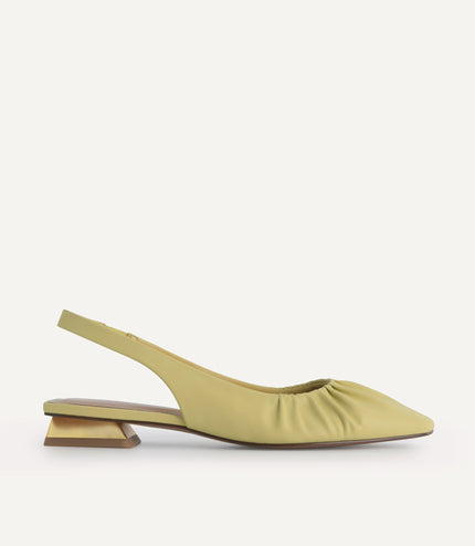 Ruched Slingback Flats