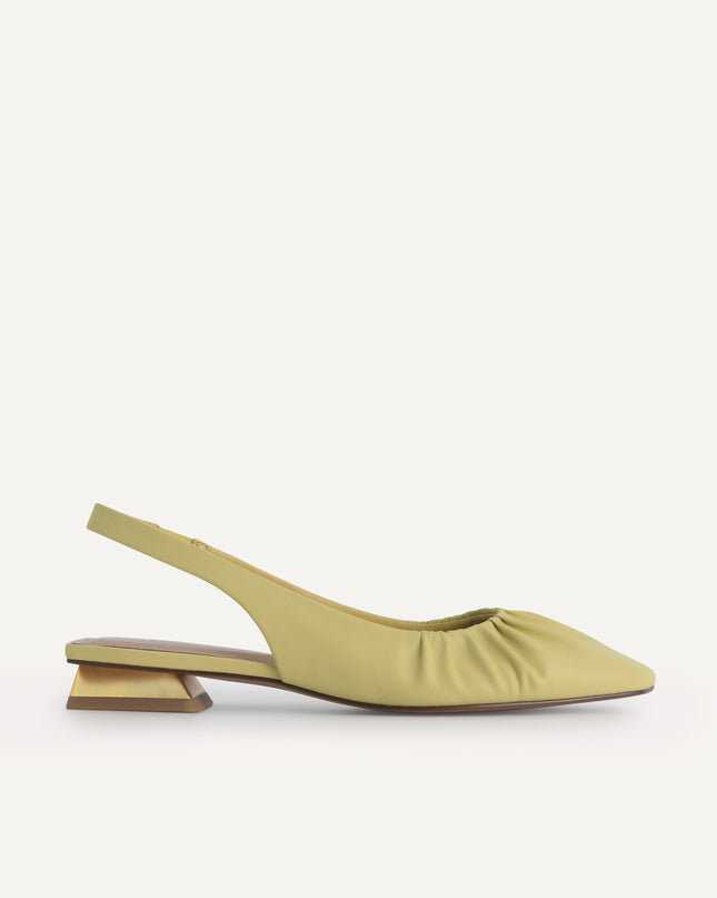 Ruched Slingback Flats