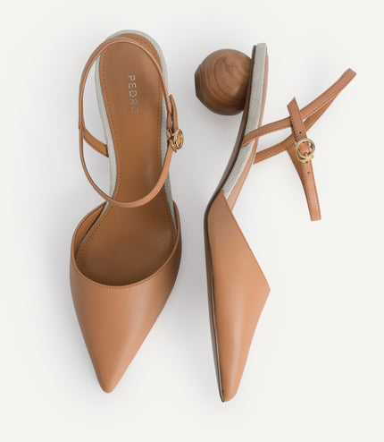 Leather Pointed Toe Heels