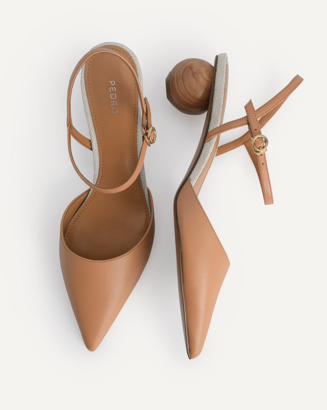 Leather Pointed Toe Heels